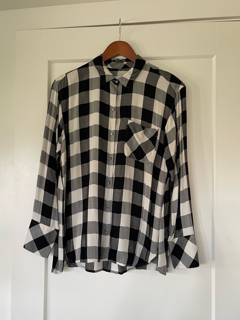 J.Jill Women’s Buffalo Check Button Down- Size Small